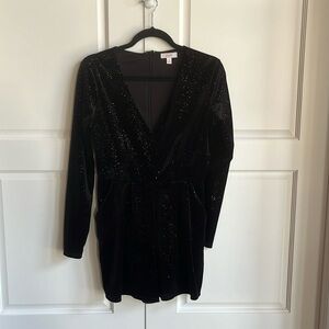 Black jumpsuit by candies. Velvet feel